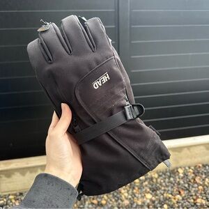NEW Head Mens XL Black Winter Ski Gloves Water Resistant DuPont Insulation